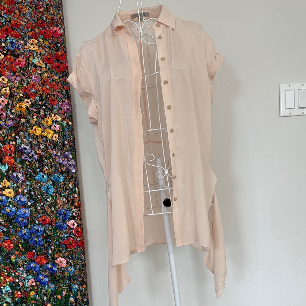 All Saints Light Pink Button Down Shirt